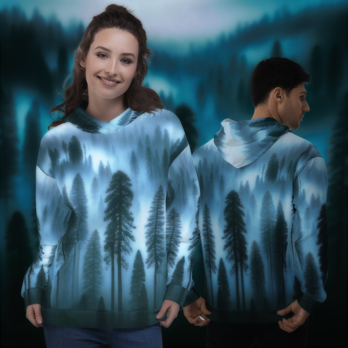 Foggy Pines Unisex Hoodie