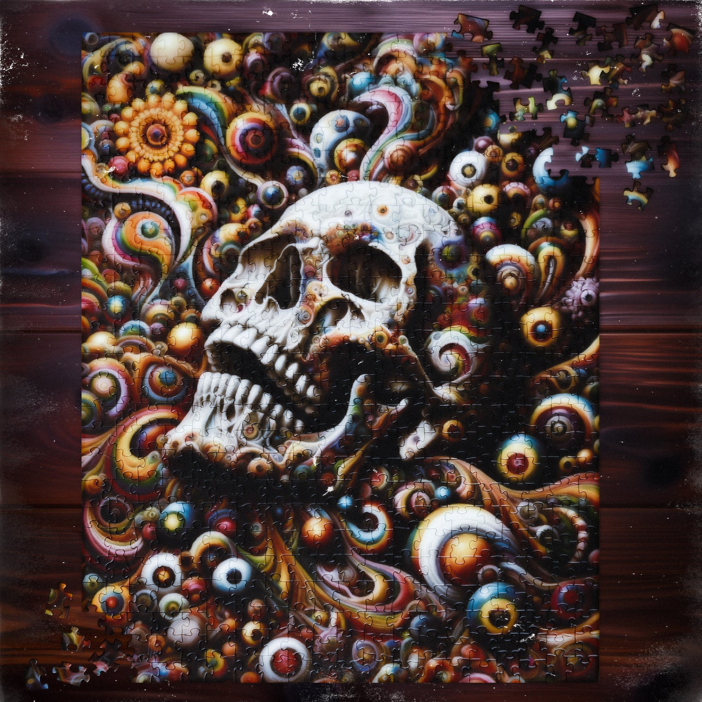 Psychedelic Skull Jigsaw puzzle