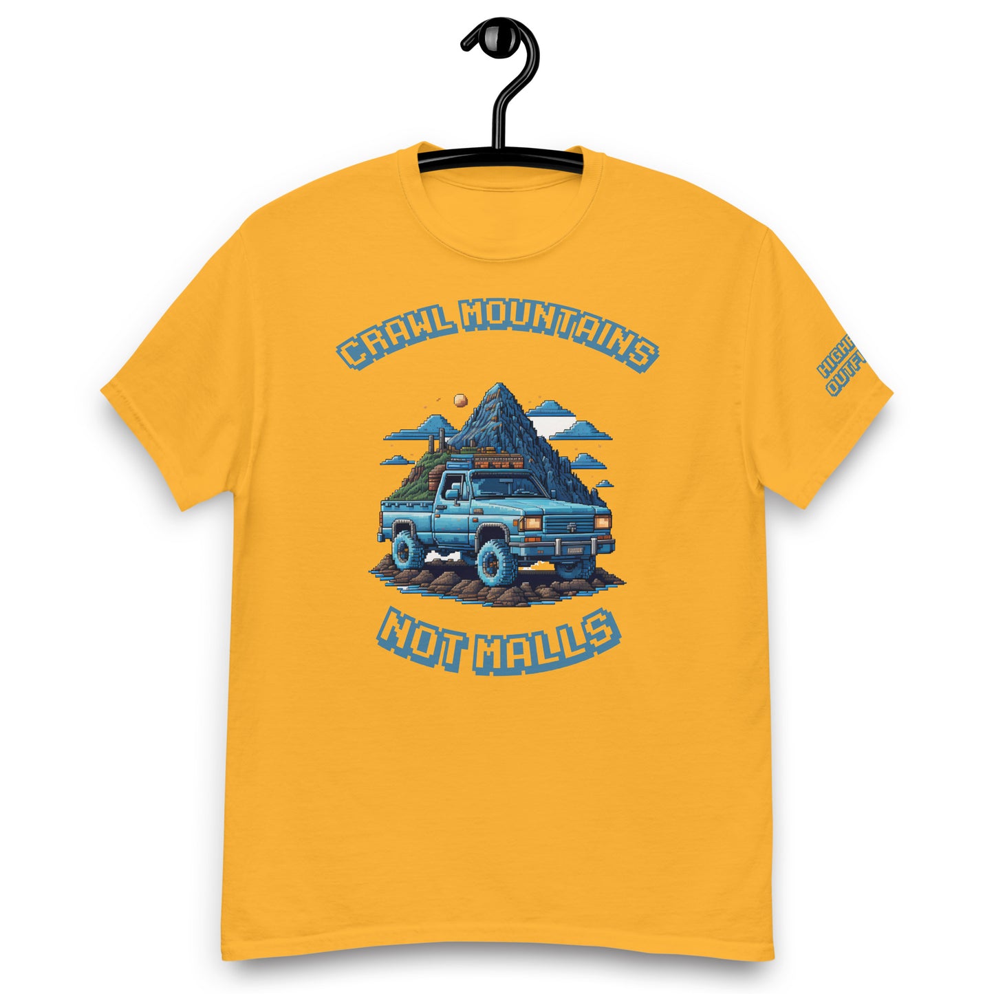 Crawl Mountains Not Malls Retro Men's classic tee